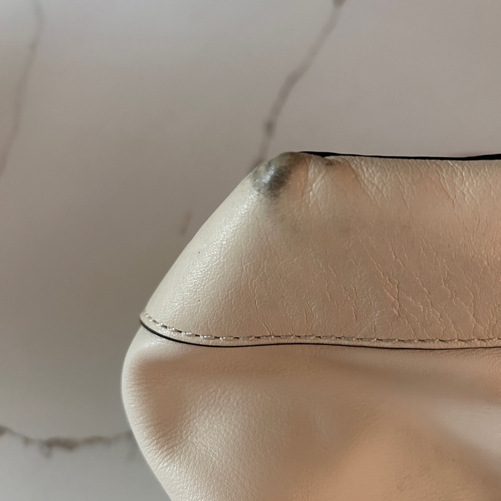 USED Kate Spade Cream Leather Shoulder Bag with Top Handles - Picture 3 of 16